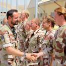 24 August: The Crown Prince inspects Norwegian forces in Afghanistan (Photo: Forsvaret)